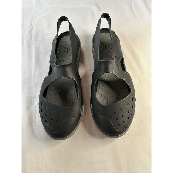 Women's Black Crocs Sandals, Size W11, Closed Toe, Comfortable, Slip-on, New - Picture 1 of 6